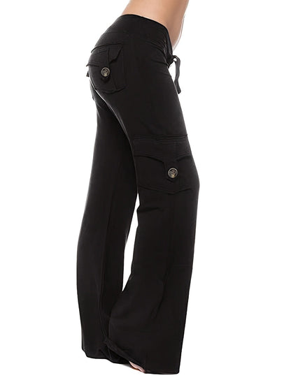 2-Pack Women'S Harem Yoga Pants, Polyester Knit Fabric with Elastane, Solid Color, Pocket Detail, Medium Stretch, Long Length, Sports Style, Breathable Comfort for Spring/Summer/Fall SS69