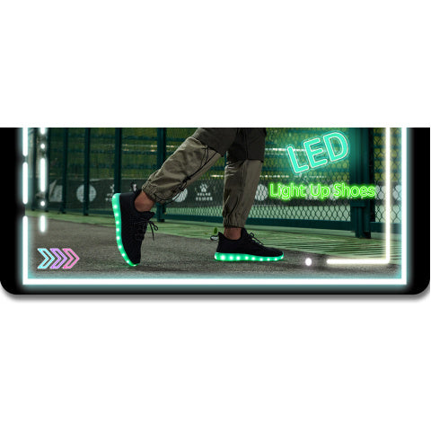 ALCUBIEREE Women'S Neon Glow-in-the-Dark Sneakers with USB Rechargeable Battery & LED Lights - Low-Top Breathable Sneakers with Lace-Up Closure, Festival Footwear, Trendy Footwear, Comfortable Fit, Lightweight Footwear, Fashi