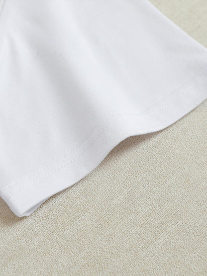 Women'S Gothic Style V-Neck T-Shirt with Alice in Wonderland Print - High-Quality Casual Short Sleeve Top, Floral Design, Perfect for Commuting & Gifting, Halloween & Christmas Horror Night Theme, Halloween Shirts SS69