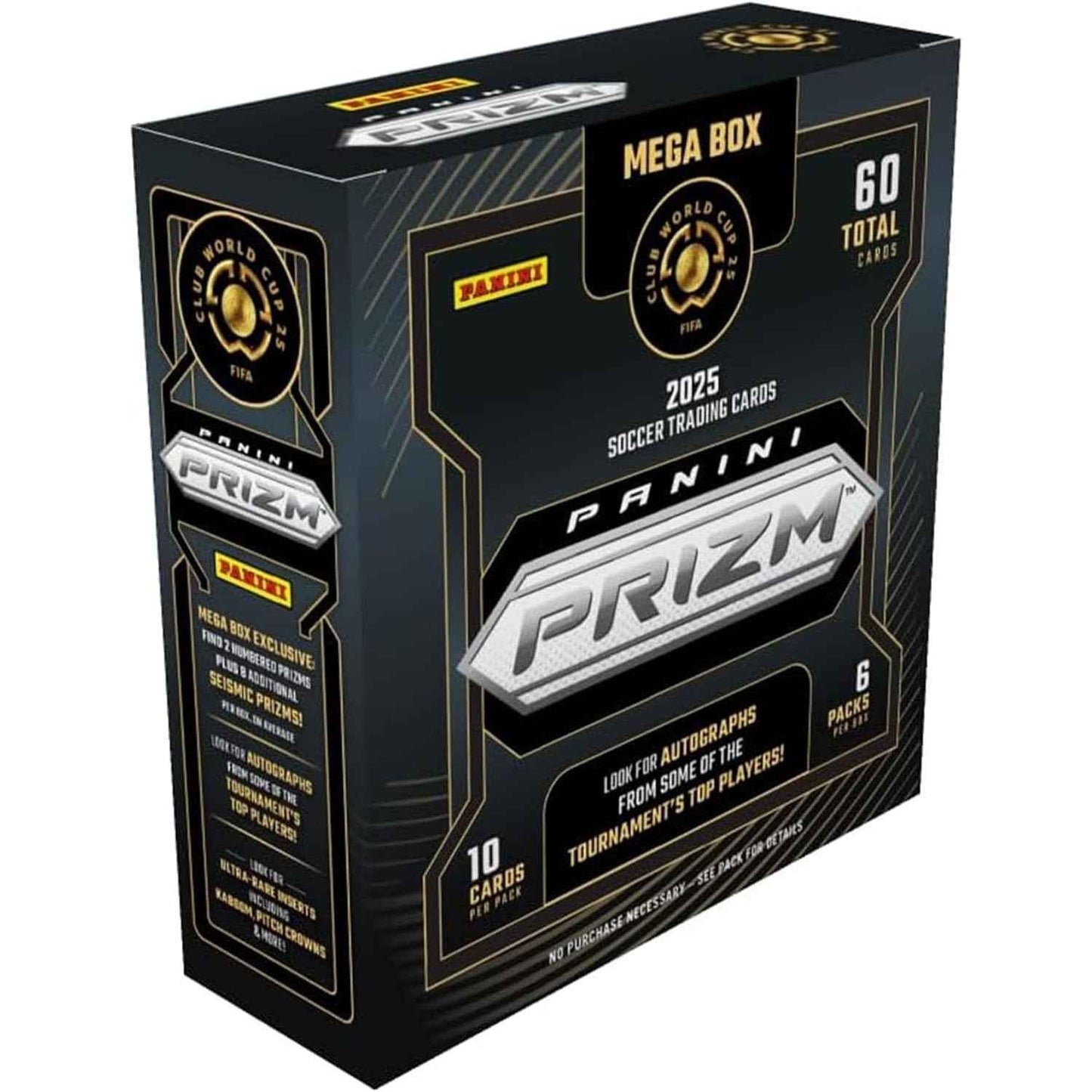 2025 Panini Prizm FIFA Club World Cup Soccer Mega Box – Exclusive Prizms, Rookies & Inserts – FIFA Official Trading Cards
