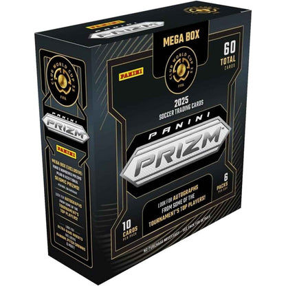 2025 Panini Prizm FIFA Club World Cup Soccer Mega Box – Exclusive Prizms, Rookies & Inserts – FIFA Official Trading Cards