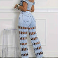 Plus Size - Plus Size - Women'S Plus Size High-Waisted Straight Leg Jeans - Non-Stretchy Structured Fit, Edgy Casual to Formal Pants for Everyday & Party Outfits - Spring/Fall/Summer Jeans for Women, Pair Of Jeans for Women P