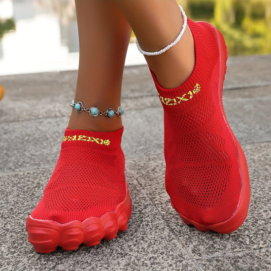 Women'S Breathable Mesh Slip-On Beach Shoes - Lightweight Indoor/Outdoor Walking Shoes with Rubber Sole for Hiking, Running & Gym - Summer Casual Sneakers, Hiking Shoes, Running Footwear, Slipon Design, Flexible Footwear SS69