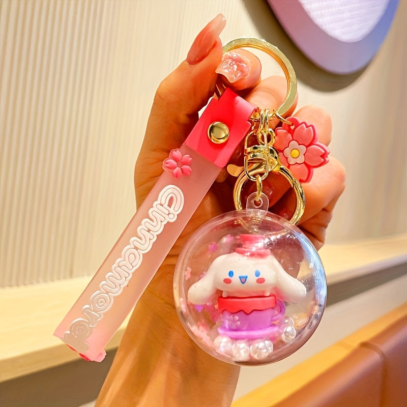 Genuine Sanrio Hello Kitty Resin Anime Doll Moon Keychain - Keychain & Keychain for Car Keys, Gifts for Bag Decorations, Daily Use, Collectibles, Fashion Accessories [] SS69 9.69 Big-eared Dog Sakura Diary - Afternoon Tea
