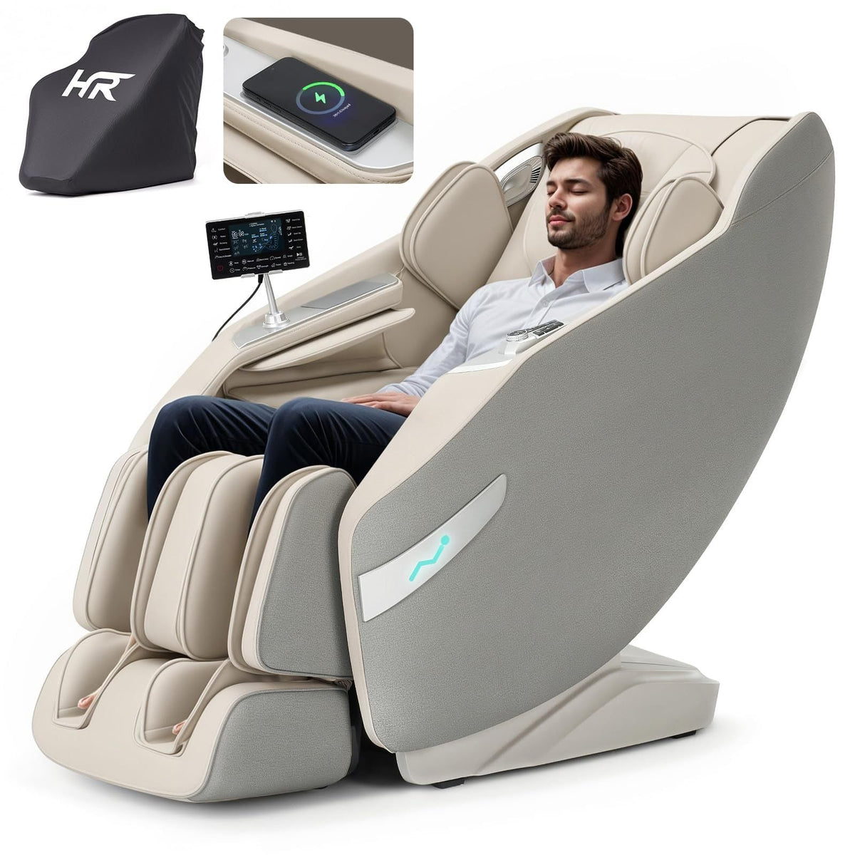 3D Massage Chair Full Body Zero Gravity Recliner - with Heated Heat, 12 Auto Massage Modes, Shiatsu Foot Massage, with 55