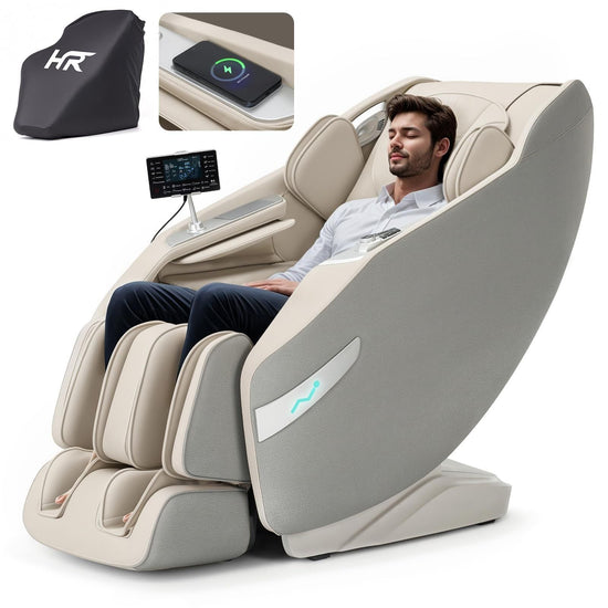 3D Massage Chair Full Body Zero Gravity Recliner - with Heated Heat, 12 Auto Massage Modes, Shiatsu Foot Massage, with 55