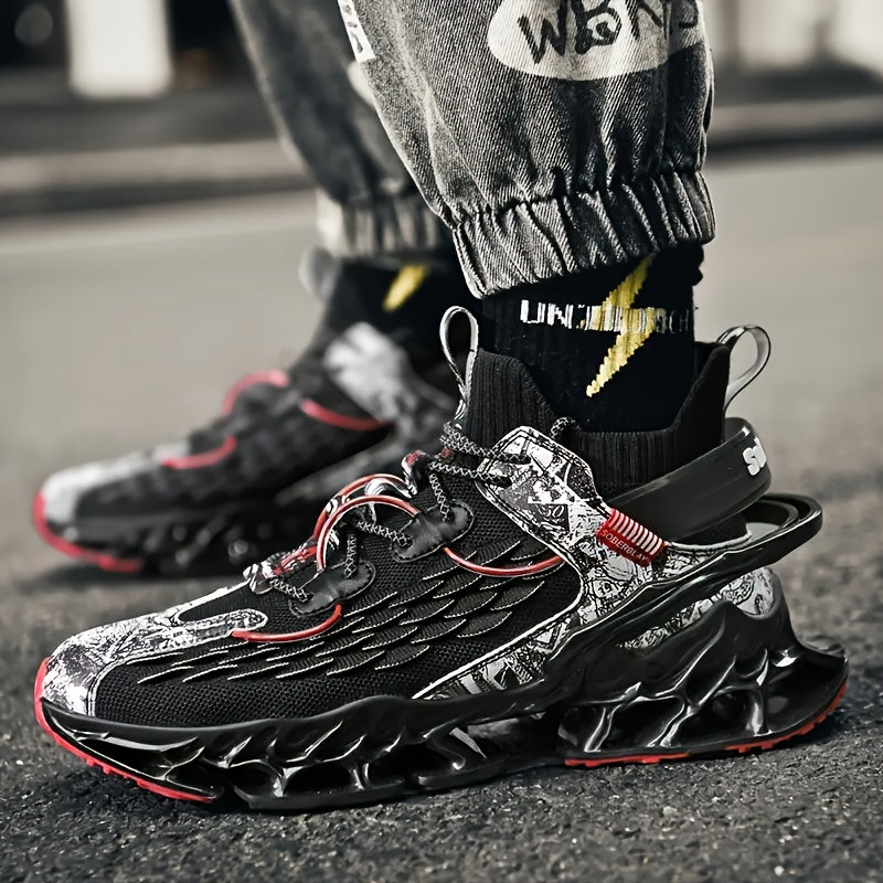 Men's Breathable Running Footwear with Ankle Support, Non-Slip Sturdy Design, Fashionable Athletic Sneakers in Green & Brown, Comfortable for Outdoor Activities, Cushioned for Enhanced Performance SS69