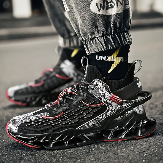 Men's Breathable Running Footwear with Ankle Support, Non-Slip Sturdy Design, Fashionable Athletic Sneakers in Green & Brown, Comfortable for Outdoor Activities, Cushioned for Enhanced Performance SS69