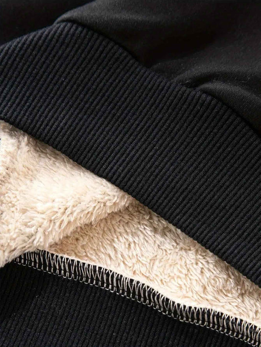 Plus Size - Plus Size - Plus Size, Women'S Plus-Size Hoodie - Black with Coffee Cup Graphic - Cozy Fall/Winter Pullover Sweatshirt - Casual Everyday & Lounge Wear - Cute Animal Print Hooded Sweater for Women, Fall Fashion, Pl