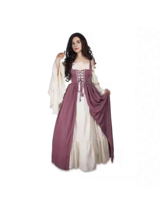 Women's Halloween Costume: Retro Court Two-Piece Gown, Medieval Drama/ Stage Performance Outfit, Halloween Costumes For Women, Costume Halloween, Costumes For Women, Halloween Costume Women, Halloween Costumes Women, Drama Re