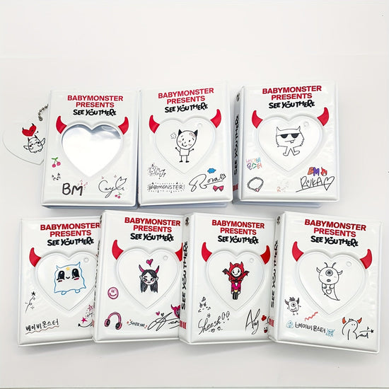 BABYMONSTER K-Pop Photocard Album - Faux Leather, Rectangular Storage for Rami, Ahyeon, Rora, Asa, Rukka, Chiquita, Pharita & More SS69