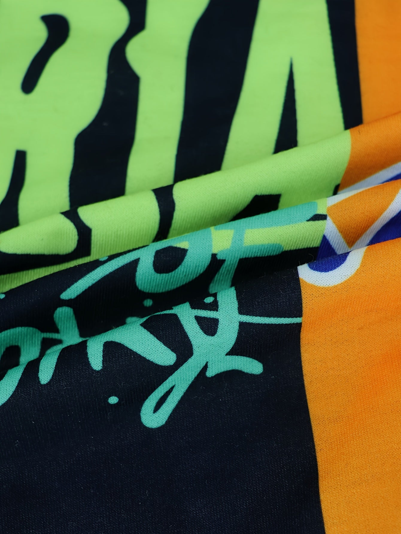 Fashion Patchwork Color Contrast Letter Print Loose Casual V-neck Hoodie SS69