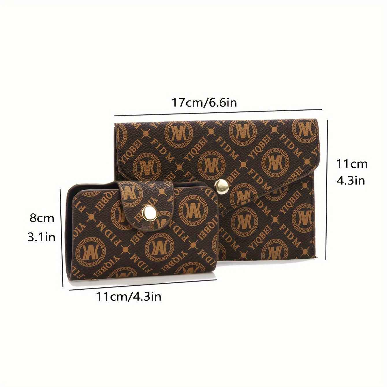 FIDM Women's 3pcs Golden  Handbag Collection - Elegant ic Closure Tote, Matching Clutch & Wallet/Purse, Luxury  for, Wedding, Travel (Golden-Tone, Durable & Versatile)