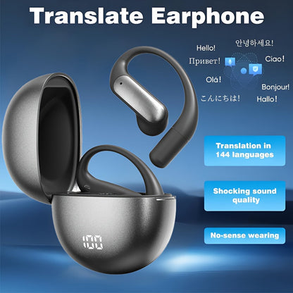 Real-Time Languages Smart AI Translation Earbuds - Translate In Real-Time, Providing Precise Simultaneous Interpretation to Eliminate Language Obstacles for Seamless Business Trips, Social Interactions, Education, Work, And C SS69 4.69 Dark Gray