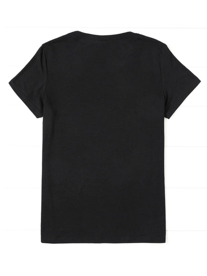 [Soft Graphic Tee] Soft Knit Women's Casual "Very Demure" Graphic Tee - Short Sleeve, Round Neck, Spring/Summer Fashion Top, White with Pink Print, Nontransparent Material, Bow Detail Shirt, Fitness Attire SS69