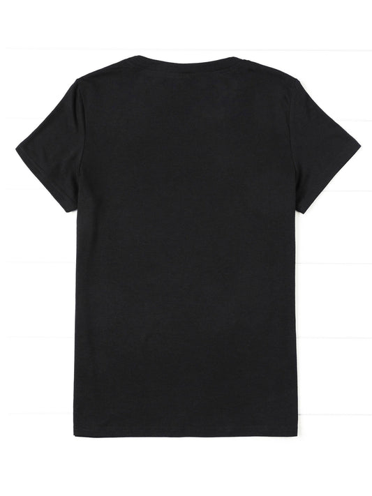 [Soft Graphic Tee] Soft Knit Women's Casual "Very Demure" Graphic Tee - Short Sleeve, Round Neck, Spring/Summer Fashion Top, White with Pink Print, Nontransparent Material, Bow Detail Shirt, Fitness Attire SS69