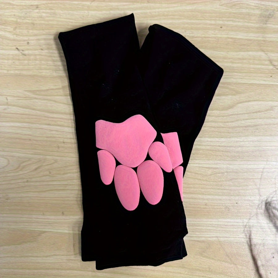 Adorable Knee Socks Featuring Cat Paw Prints for Women - Stretchy And Cozy, Perfect for Music Festivals And Cosplay