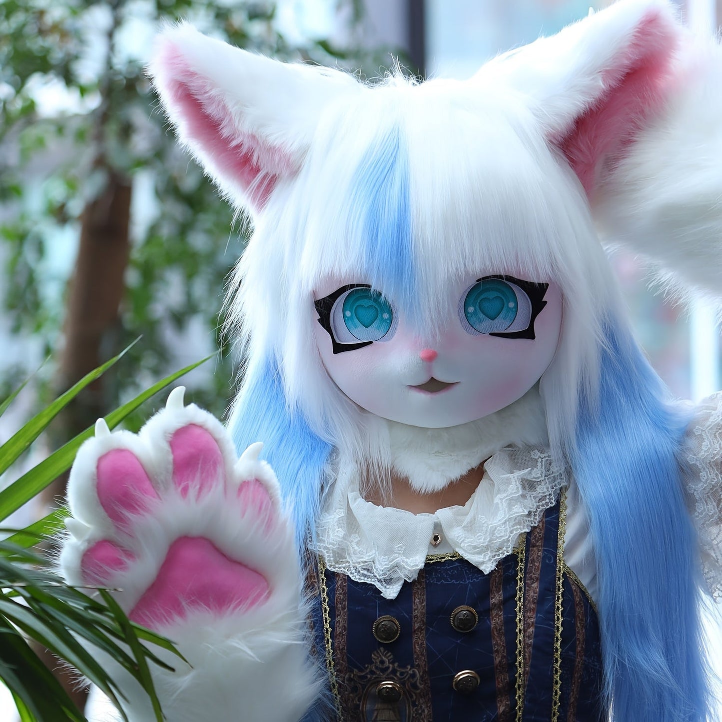 Cozy Wool Fursuit Cat Mask - Perfect for Halloween, Cosplay & Anime Conventions SS69