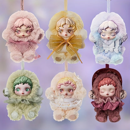 POP MART SKULLPANDA Plush Doll Mystery Box, Cute Chibi Collectible with Expressive Eyes, Soft PVC Huggable Pendant, Random Style Surprise Gift for Birthdays Christmas & Family Fun, Multi-Color Options, Ideal for Adults