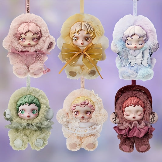 POP MART SKULLPANDA Plush Doll Mystery Box, Cute Chibi Collectible with Expressive Eyes, Soft PVC Huggable Pendant, Random Style Surprise Gift for Birthdays Christmas & Family Fun, Multi-Color Options, Ideal for Adults