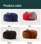 Beanbag Sofa Chair include Filler(Give 3 Gifts:U - shape pillow, blanket pillow, 6FT carpet), Large Round Soft Fluffy Flannel Removable Machine Washable beanbag Sofa, 50 lb Memory Sponge Filled Living Room Bedroom Gamingroom So - SS69
