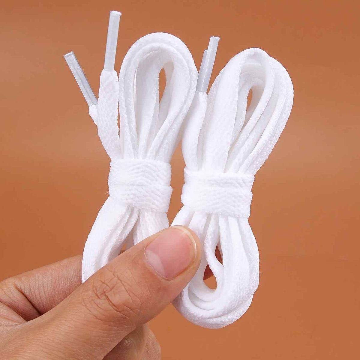 2 Pairs/4pcs of Solid Color Double-Layer 120 Cm Shoelaces, Versatile for Use with Sneakers, Flats, Canvas Shoes, Casual Shoes, And White Shoes for Both Men And Women, Without Battery