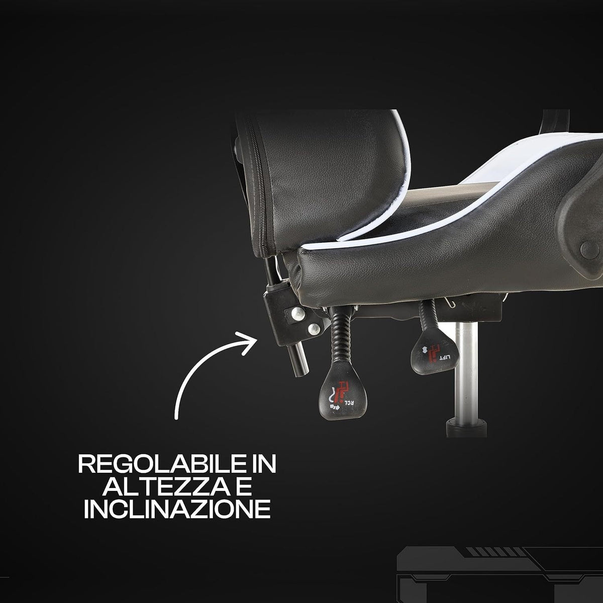 Baroni Home Gaming Chair, Ergonomic Office Chair with Adjustable Backrest, Headrest And Lumbar Support SS69