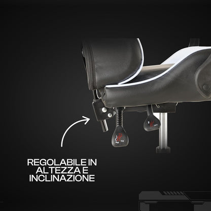 Baroni Home Gaming Chair, Ergonomic Office Chair with Adjustable Backrest, Headrest And Lumbar Support SS69