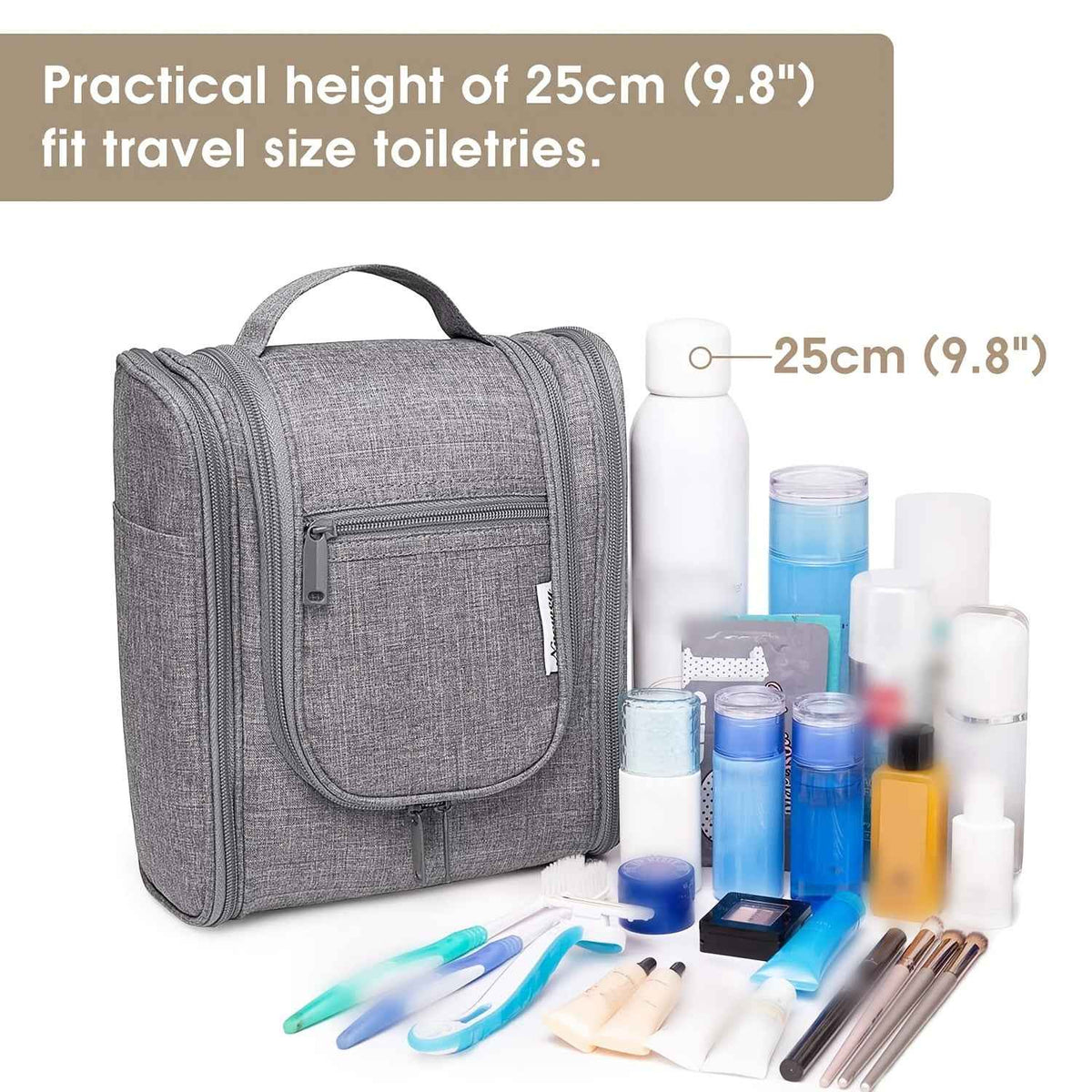 Travel Bag for Toiletries Cosmetic Bags for Women Hanging Toiletry Bag Multi-compartment Makeup Bag Organizer Bag for Essentials Accessories Makeup Bag for Cruise Essential Items Christmas Gift