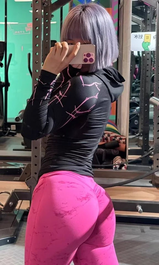 Breathedivinity Compression Hoodies High Stretch Women Quarter Zip Tops Muscle GYM Workout Muscle Fitness (Ship US Only) - SS69