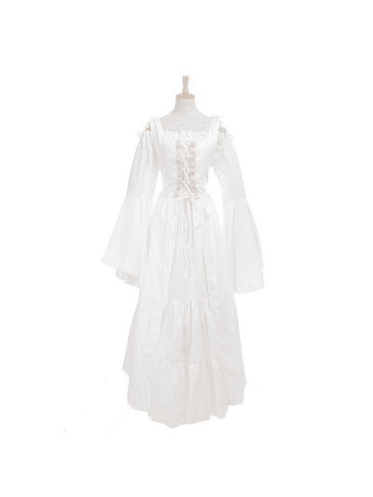 Women's Halloween Costume: Retro Court Two-Piece Gown, Medieval Drama/ Stage Performance Outfit, Halloween Costumes For Women, Costume Halloween, Costumes For Women, Halloween Costume Women, Halloween Costumes Women, Drama Re