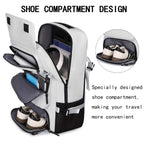 [Large Travel Backpack] Travel Backpack for Men and Women, Large Capacity Carry-On Bag with Shoe Compartment, Airline Approved 17.3-Inch Laptop Backpack, Business Gym Weekend Pack, Single Shoulder or Double Shoulder, Travel B