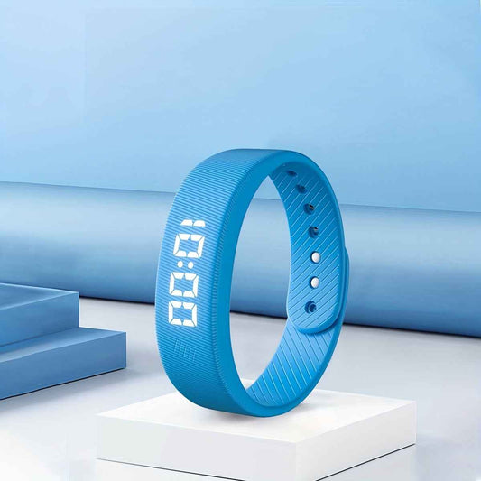 Silicone Sports Bracelet Display Bracelet for Men And Women, 30 Meters, Comfortable Silicone Strap Watch, Rechargeable Chronograph Sports Bracelet