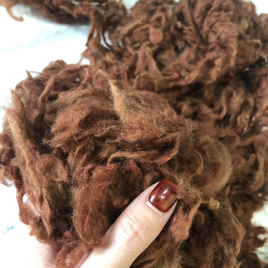 Pure Curled Alpaca Fiber – 100g/3.53oz Dyeing with Materials, Clean and Medium-Soft Texture Multi-Use Wool Curls, Ideal for Felting, Yarn Spinning, Knitting Projects, Art Dolls, Textile Figures, Tapestry Accents, Home Decor SS69