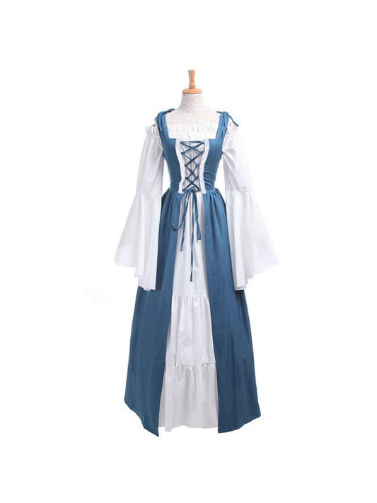 Women's Halloween Costume: Retro Court Two-Piece Gown, Medieval Drama/ Stage Performance Outfit, Halloween Costumes For Women, Costume Halloween, Costumes For Women, Halloween Costume Women, Halloween Costumes Women, Drama Re