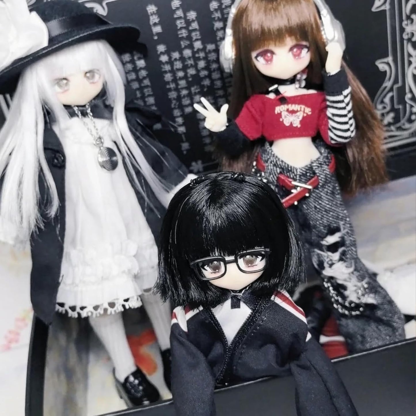 1/12 BJD Dolls Blind Box | Kawaii MJD BJD Dolls High School Campus Series 1/12 Ball Jointed Doll Collectable Action Figure for Girls Birthday Party Gift Toys, Mixed Color Rubber Material