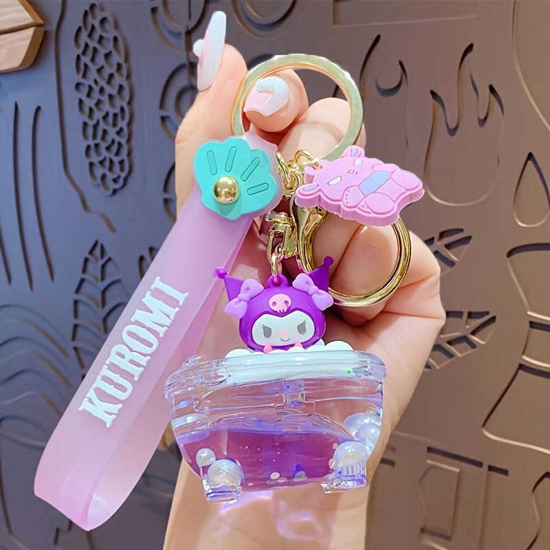 Genuine Sanrio Hello Kitty Resin Anime Doll Moon Keychain - Keychain & Keychain for Car Keys, Gifts for Bag Decorations, Daily Use, Collectibles, Fashion Accessories [] SS69 9.69 Genuine Sanrio Four Stars - Purple Kulomi