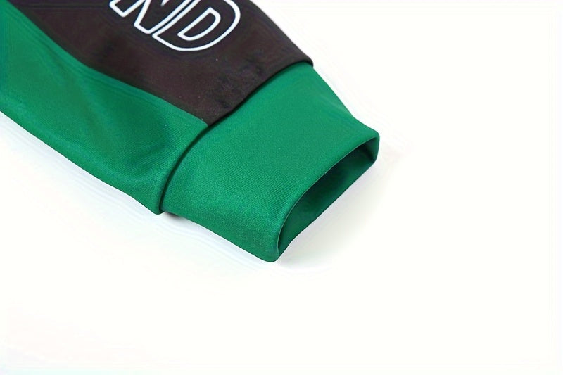 Women's Trendy Streetwear Letter Print Cropped Bomber Jacket - Red & White Casual Zip-Up with Graphic Design, Lightweight Polyester Blend for All Seasons, Fashion Forward Clothing | Trendy Casual Jacket | Polyester Blend Jack SS69