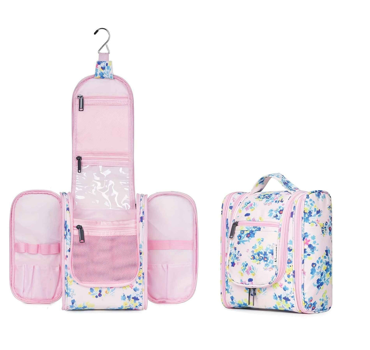 Travel Bag for Toiletries Cosmetic Bags for Women Hanging Toiletry Bag Multi-compartment Makeup Bag Organizer Bag for Essentials Accessories Makeup Bag for Cruise Essential Items Christmas Gift