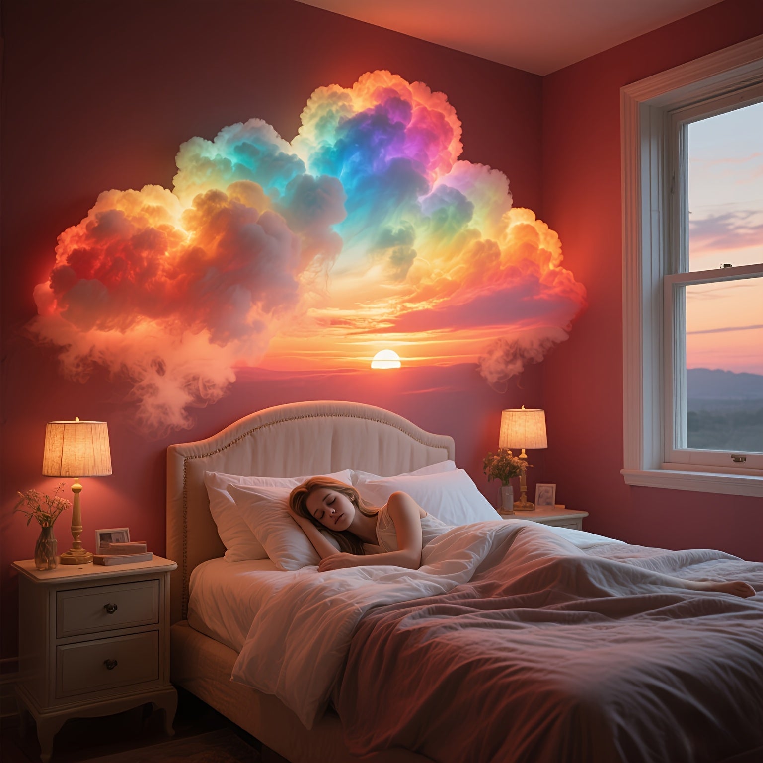 1pc BINDLAN DIY Cloud Lamp with RGBIC Music Sync & Thunder Cloud Effects, Adjustable Shape USB-Powered Mood Light for Bedroom Decor, Gaming Ambiance, TV Backlight - 3.3ft-9.9ft Options, Remote Control, Wireless/Infrared, Dimm SS69