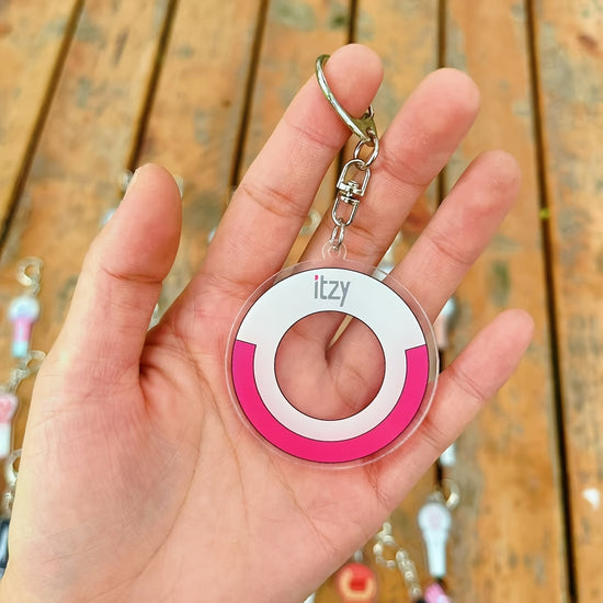K-Pop Star Lightstick Keychain - Double-Sided Transparent Acrylic, Fashionable Accessory for Women & Girls SS69 7.69 ITZY