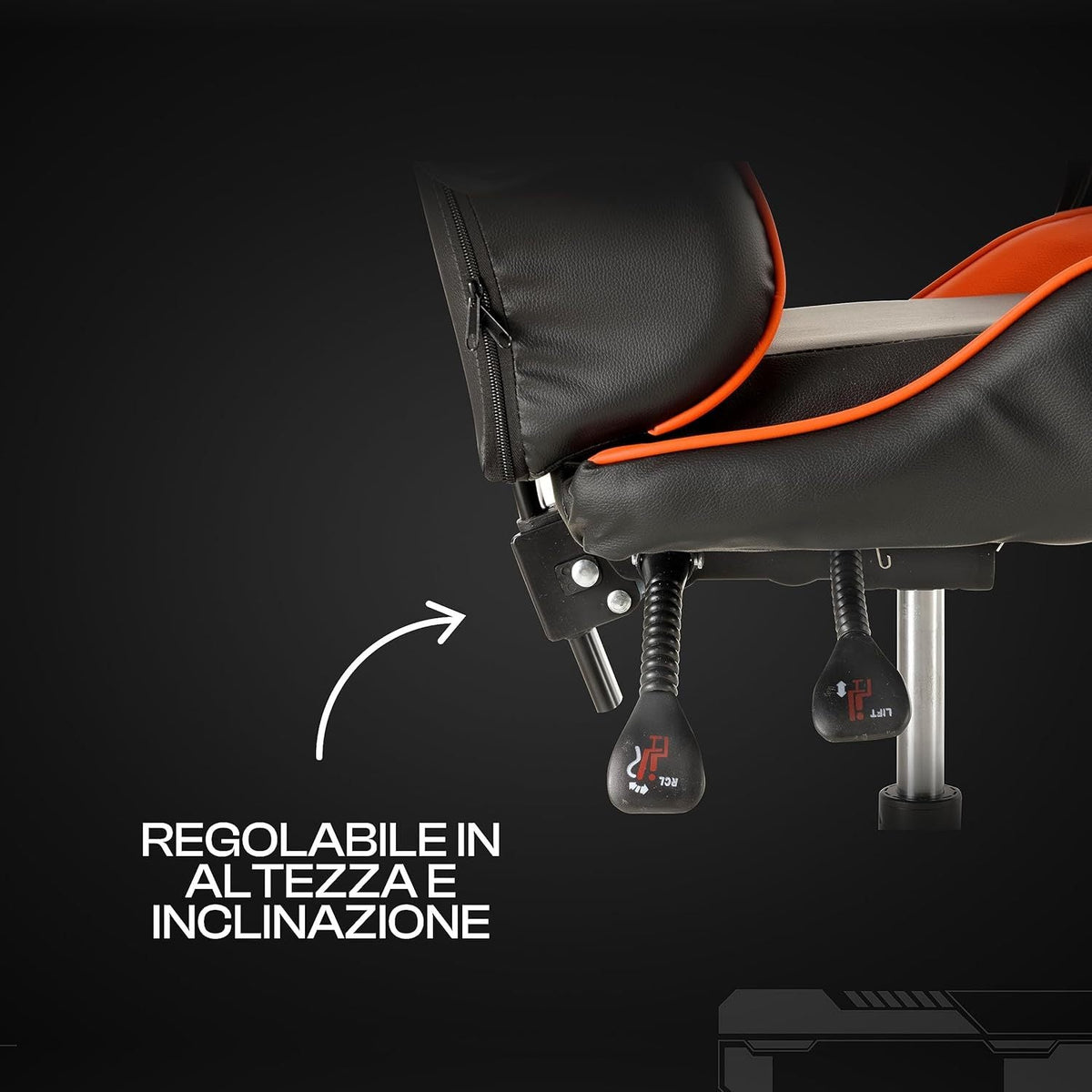 Baroni Home Gaming Chair, Ergonomic Office Chair with Adjustable Backrest, Headrest And Lumbar Support SS69