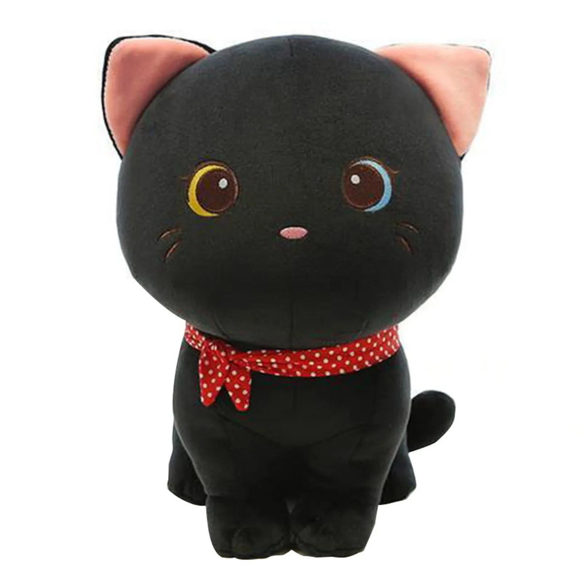 Cartoon Cat Plush Doll Cute Stuffed Kitten Rag Toy Elastic Soft Sofa Cushion Bedside Gift For Kids Girls 24cm - SS69