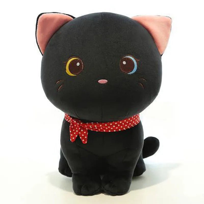 Cartoon Cat Plush Doll Cute Stuffed Kitten Rag Toy Elastic Soft Sofa Cushion Bedside Gift For Kids Girls 24cm - SS69