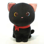 Cartoon Cat Plush Doll Cute Stuffed Kitten Rag Toy Elastic Soft Sofa Cushion Bedside Gift For Kids Girls 24cm - SS69
