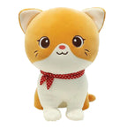 Cartoon Cat Plush Doll Cute Stuffed Kitten Rag Toy Elastic Soft Sofa Cushion Bedside Gift For Kids Girls 24cm - SS69