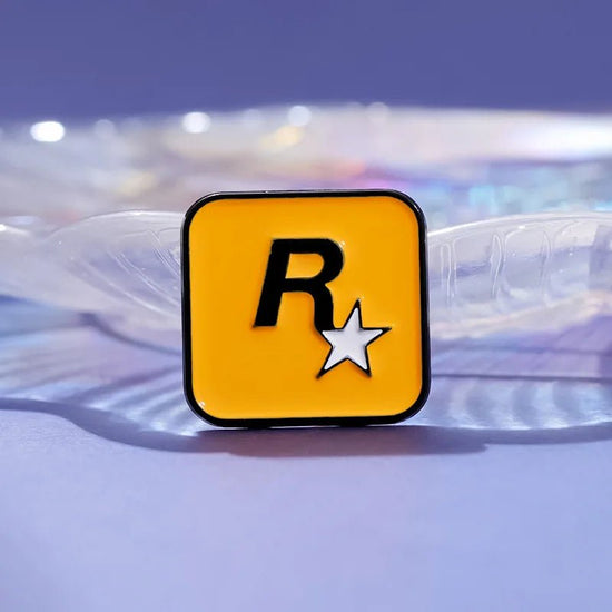 Cartoon English Alphabet R Star Alloy Brooch, Exquisite and Versatile, Simple Brooch, Clothing, Bag and Accessories - SS69