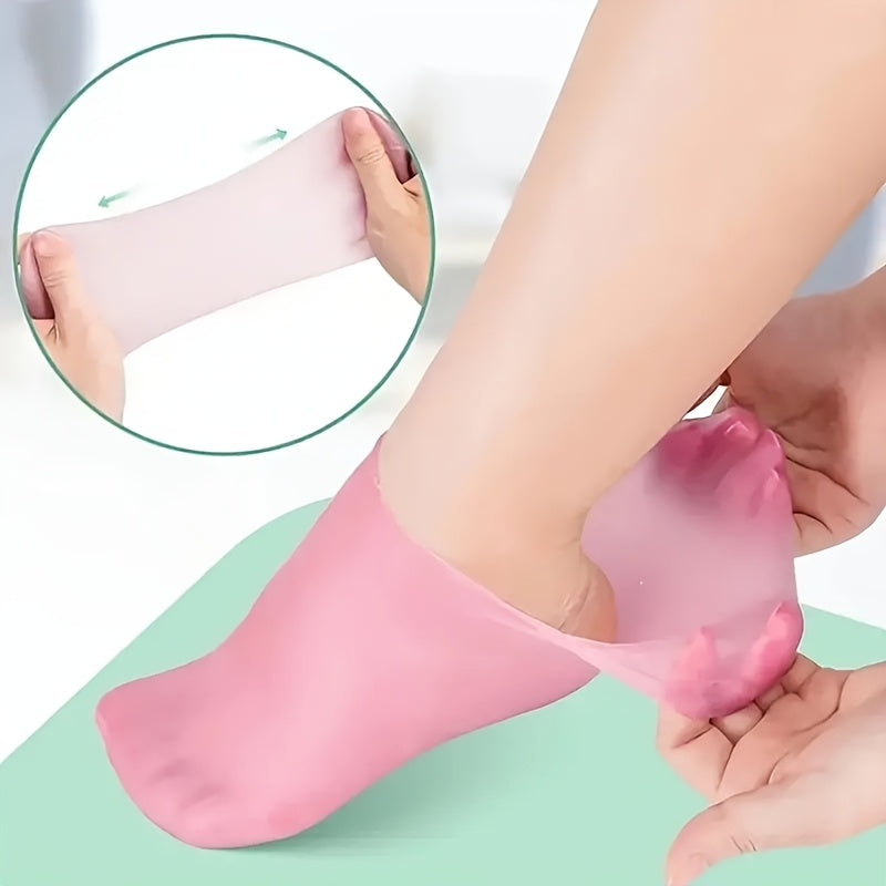 [A Pair Silicone Socks] Silicone Moisturizing Socks | A Pair for Dry, Cracked Heels And Rough Skin, Suitable for Both Men And Women | Great Gift for Mother's Day, Christmas, Or Ramadan SS69