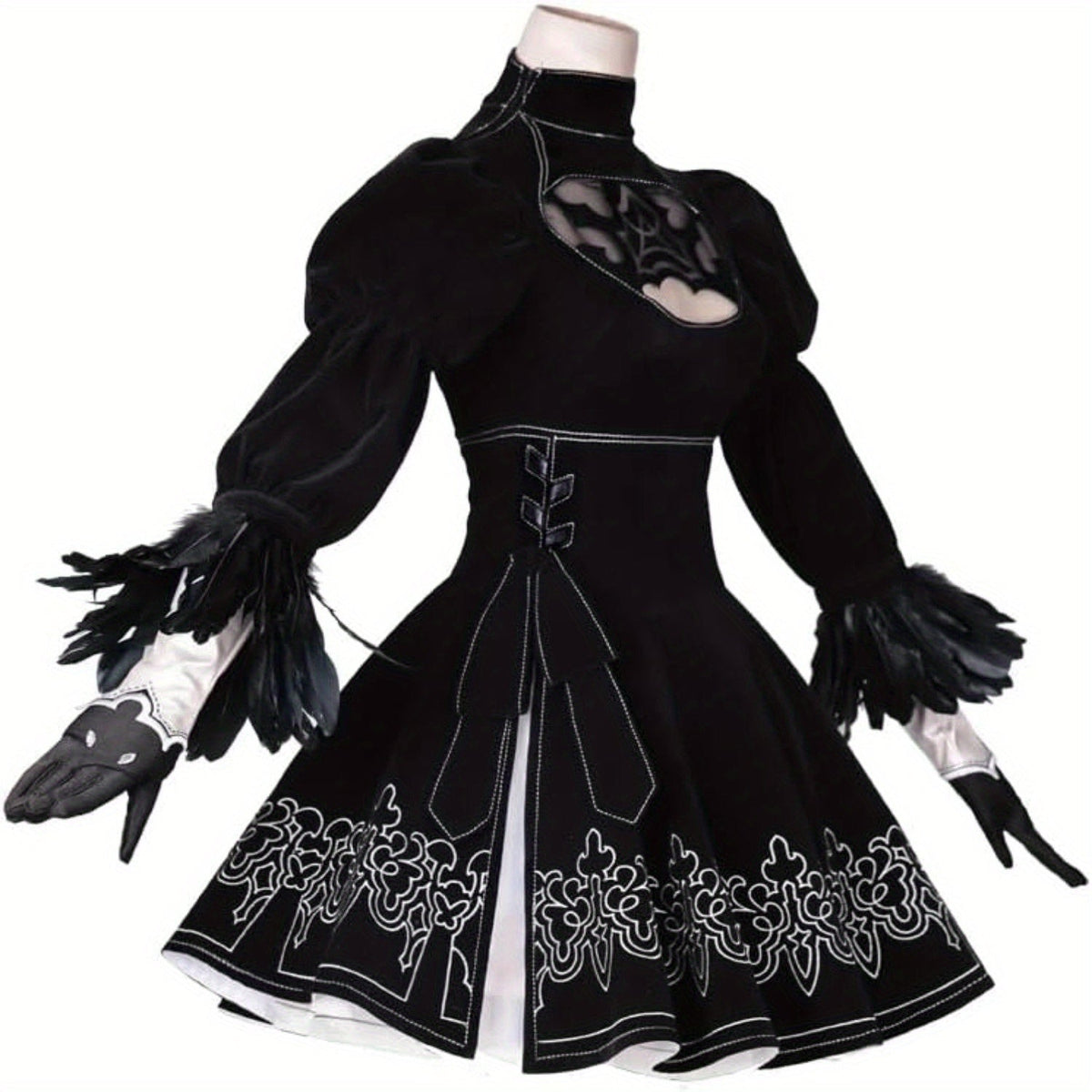 8pcs Black Gothic Sexy Halloween Outfits for Women polyester Size S-XXL for Halloween Easter Thanksgiving Christmas SS69
