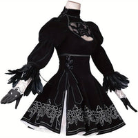 8pcs Black Gothic Sexy Halloween Outfits for Women polyester Size S-XXL for Halloween Easter Thanksgiving Christmas SS69